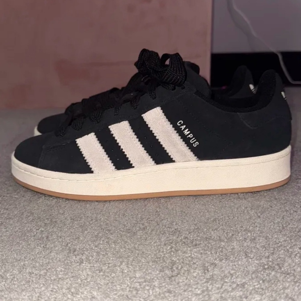Adidas Campus Black with Cream Stripes - Picture 4 of 5